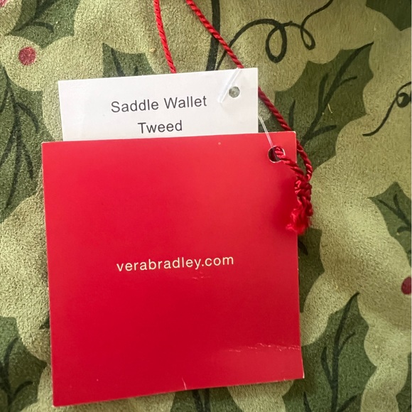 New* Vera Bradley Tweed Saddle Wallet Multi cards-Multicolor Geometric Pattern - Picture 6 of 9